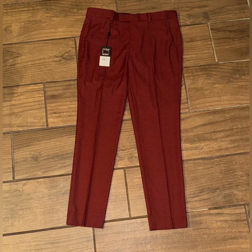 Men's Red Dress Pants Topman